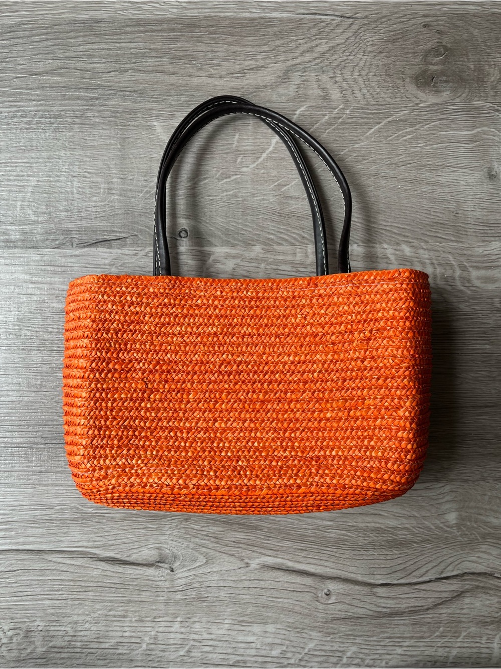 Orange Woven Tote Bag - Picture 6 of 7